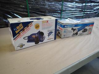 Unused Drill Doctor 350X Bit Sharpener, Sharpens 3/32 In. To 1/2 In. Bits and Unused Mastercraft 4 1/2 In. Angle Grinder  (G-2)