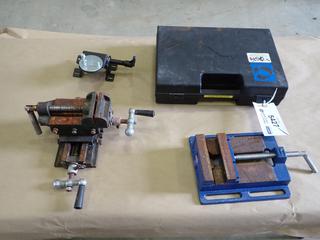 5 In. Drill Press Vise, 3 In. Drill Press Vise and Grafoplast Wire Markers  (O-3-2)