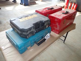 (2) 20 In. Tool Boxes and DeWalt and Makita Cases  (N-5-2)