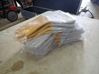 (12) Unused Pairs of 100% Leather Gloves, Size Medium  (B-1)