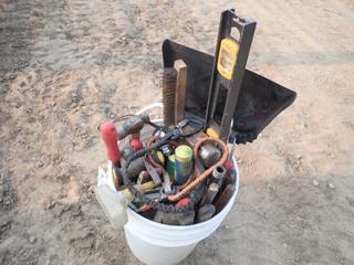 Pail of Assorted Hand Tools  (O-2-2)