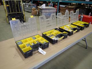 (4) Storage Cases c/w Nuts, Bolts, Washers, Electrical Parts, Seals And Screws  (G-1)