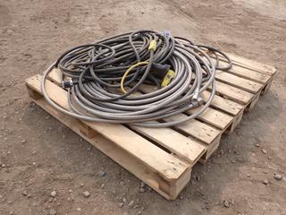 Qty of Heavy Duty High Pressure and Hydraulic Hoses c/w Qty of Heavy Duty Extension Cords