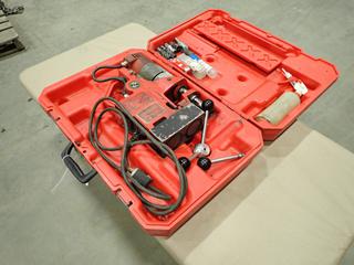 Milwaukee Electromagnetic Drill Press 120V, 9A c/w Various Drill Bits  (G-1)