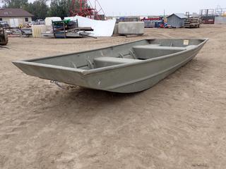 Lowe Model L1236 Aluminum Boat, 143 In. X 55 In. X 16 In., *Note: No Motor*