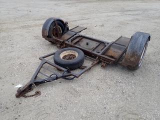 8 1/2 Ft. X 6 Ft. Car Dolly c/w 2 In. Hitch, Spare Tire And P225/75R14 Tires *Note: Unable To Verify VIN, This Item Is Located Offsite In Alberta Beach, For More Info Contact Richard @780-222-8309*