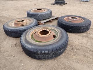 (4) Hercules 11R24.5 Tires w/ Rims