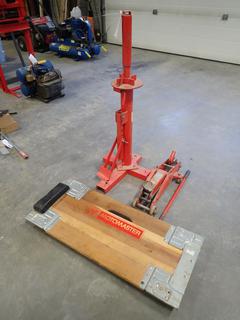 Motomaster Hydraulic Trolley Jack c/w Manual Tire Changer And Motomaster Creeper. *Note: This Item Is Located Offsite In Alberta Beach, For More Info Contact Richard @780-222-8309*