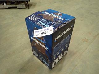 Unused Mastervac Wet/Dry 4 Gal. Vacuum, 2HP, 120V, 5.5A, 60HZ, SN 6851-25120