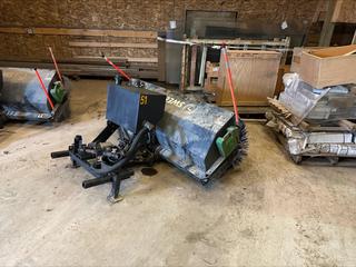 Paladin Sweepster Model S26C5SM14TALET 4 Ft. Hydraulic Angle Sweeper. SN: 133015 Fits John Deere Mower Model: 1545 (Lot# 1170, 1171) **LOCATED OFFSITE @ Fort McMurray Airport, 547 Snow Eagle Drive, Fort McMurray, AB Call Chris For Info @ 587-340-9961**