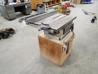 Craftsman 100 Model C113.29992 10 In. Table Saw c/w Baldor 115/230V Single Phase Industrial Motor And Portable Stand. *Note: This Item Is Located Offsite In Alberta Beach, For More Info Contact Richard @780-222-8309*