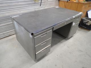 6-Drawer office Desk, 5 Ft. X 33 In. X 28 In *Note: This Item Is Located Offsite In Alberta Beach, For More Info Contact Richard @780-222-8309*