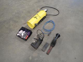 Xtreme Concrete Sprayer c/w 1 In. Submersible Pump, 4-Pc Car Kit, Yard Works 18V Shrubber *Note: No Battery, This Item Is Located Offsite In Alberta Beach, For More Info Contact Richard @780-222-8309*