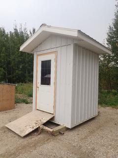 Skid Mtd. Insulated Cold Storage Building w/ Wired For Power, 75 In. X 75 In. X 11 Ft. *Note: Buyer Responsible For Loadout, This Item Is Located Offsite In Alberta Beach, For More Info Contact Richard @780-222-8309*