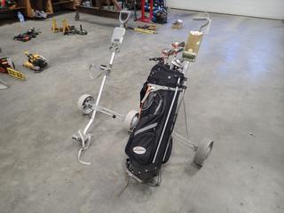 Jazz Golf Sandra Post Melody Golf Club Set c/w Rossa Spider Putter, Bag And (2) SW Carts *Note: This Item Is Located Offsite In Alberta Beach, For More Info Contact Richard @780-222-8309*