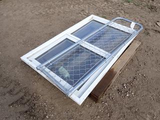 19 In. X 68 In. Chain Link Gate and 5 In. X 35 In. X 55 In. Window 