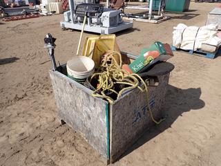 Qty of Equestrian Items, Including: Blankets, Hoof Cutters/Trimmers, Brushes, Buckets and More     (Row 4)