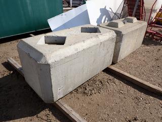 (2) Concrete Lock Blocks, 5 Ft. X 30 In. X 30 In.  (Row 4)