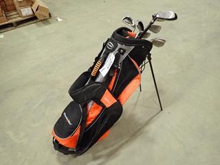 Powerbilt Golf Bag c/w Qty of Powerbilt Golf Clubs