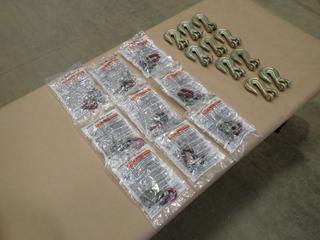 Qty of 3/8 In. Crosby Clips c/w 3/8 In. Grab Hooks (D-2)
