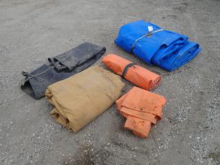 Qty Of Assorted Size Tarps *Note: Sizes Unknown, This Item Is Located Offsite In Alberta Beach, For More Info Contact Richard @780-222-8309*
