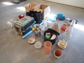 Qty Of Lamp Shades, Cups, Glasses, Pots And Assorted Supplies *Note: This Item Is Located Offsite In Alberta Beach, For More Info Contact Richard @780-222-8309*