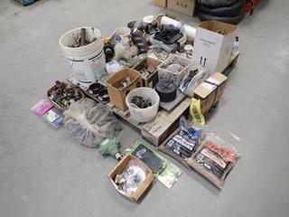 Qty Of Nails, Screws, Ball Valves, Tee's And Assorted Supplies *Note: This Item Is Located Offsite In Alberta Beach, For More Info Contact Richard @780-222-8309*