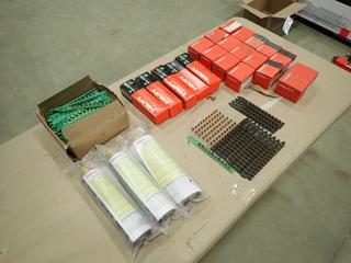 Qty of Assorted Hilti Fasteners and .27 Cal. Strip Shots c/w (3) Powers Fasteners AC100 + Gold Adhesive Anchoring System Cartridges  (F-1)