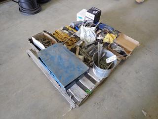 Assorted Parts, Hardware, Shop Tools and Supplies, Including: Automatic Brake Adjuster, Exhaust Clamps, E-Z Coils, Bolts, Nuts, Wide Load Signs and More