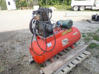 1980 Devilbliss TAP50-50 Air Compressor. SN 97379 *Note: Has Parts To Finish Repairing, Running Condition Unknown, This Item Is Located Offsite In Alberta Beach, For More Info Contact Richard @780-222-8309*