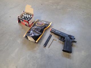 Colt M1911 Air Soft Gun c/w C02 Cartridge And Pellets *Note: This Item Is Located Offsite In Alberta Beach, For More Info Contact Richard @780-222-8309*