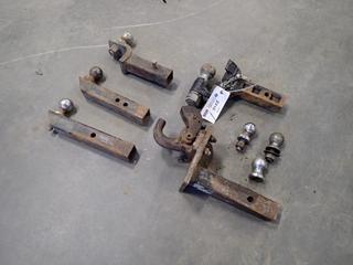 Qty Of 1 7/8 In., 2 In. And 2 5/16 In. Trailer Hitches c/w Pintle Hitch *Note: This Item Is Located Offsite In Alberta Beach, For More Info Contact Richard @780-222-8309*