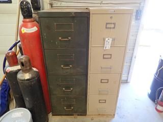 (1) 28 In. X 18 In. X 51 In 4-Drawer Filing Cabinet c/w 18 In. X 15 In. X 52 In. 4-Drawer Filing Cabinet *Note: This Item Is Located Offsite In Alberta Beach, For More Info Contact Richard @780-222-8309*