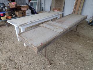 (1) 7 Ft. X 25 In. X 31 In. And (1) 8 Ft. X 2 Ft. X 28 In. Tables *Note: This Item Is Located Offsite In Alberta Beach, For More Info Contact Richard @780-222-8309*