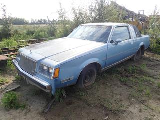 1981 Buick Regal 2-Door Sedan c/w 350 Gas Engine. Showing 31,467kms. VIN 1G4AH47J7BZ119737 Note: Parts Only, Located Offsite at 21220-107 Avenue NW, Edmonton, For More Information Contact Richard at 780-222-8309*