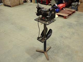 Job Mate Model 55-3508-6 6 In. Bench Grinder, 120V, 2.5A, c/w Mastercraft Stand