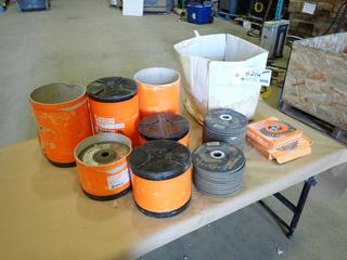 Qty of Assorted 6 In. Cutting Discs and (2) Wire Wheel Brushes  (P-4-3)