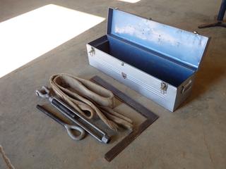 32 In. X 9 In. X 10 In. Tool Box c/w Square Slings and Turnbuckle