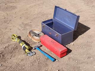 20 In. X 9 In. X 10 In. Tool Box c/w Grote Roadside Emergency Kit