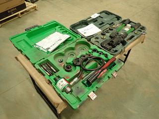 Greenlee Slug Buster Punch Set and Hydraulic Crimping Tool HKL 1232, *Note: Incomplete Sets*  (E-2)