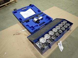 Westward 3/4 In. Drive Deep Socket Set c/w Westward TM1100 3/4 In. Torque Multiplier  (G-1)