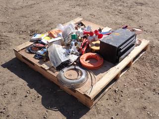 Qty of Parts, Hardware, Shop Supplies and Tools, Including: Wire Brushes, Tank Regulators, Safety Tapes and More  (Row 4)