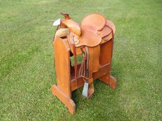 F.Eamor High River 16 In. Saddle, Model 300 *Note: Stand Not Included, This Item Is Located Offsite In Alberta Beach, For More Info Contact Richard @780-222-8309*
