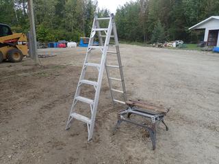 6 Ft. To 10 Ft. Multi-Functional Aluminum Step Ladder c/w Black & Decker Workmate Portable Workbench *Note: This Item Is Located Offsite In Alberta Beach, For More Info Contact Richard @780-222-8309*