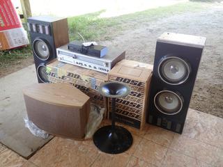 Bose 901 Series VI Active Equalizer c/w (2) Bose 901 Series VI Direct/Reflecting Speakers, (2) Bose Speaker Pedestals, (2) Pilot Custom Series Precision Speakers and Sears AM/FM Receiver *Note: This Item Is Located Offsite In Alberta Beach, For More Info Contact Richard @780-222-8309*