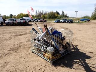 Qty Of Buggy Whips, Hose Reel, Rim, Extension Cords And Assorted Supplies  (Row 4)