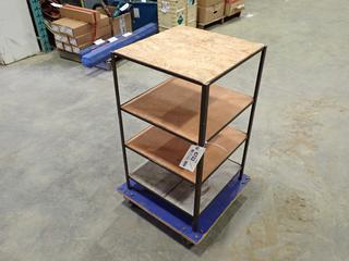 4-Tier Portable Shelving Unit, 21 In. X 21 In. X 36 In.  (Z)