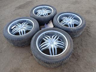 (4) Toyo 305/45 R22 MTS Tires c/w Diablo Rims, Nuts And Key