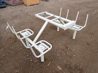 4-Seat Steel Picnic Table Frame, 63 In. X 35 In. X 28 In. 