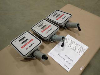 (3) NUFLO Model MC-II 3.6V Flow Analyzers c/w Manual, SN 386003, 371102, 382130